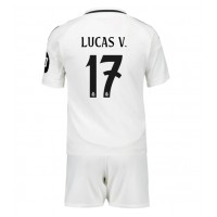 Camiseta Real Madrid Lucas Vazquez #17 Primera Equipación Replica 2024-25 para niños mangas cortas (+ Pantalones cortos)